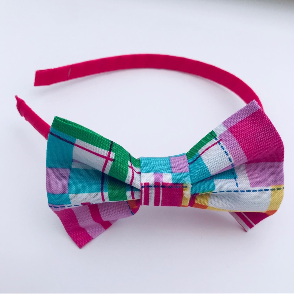 Madras Bow Headband - The Preppy Hostess